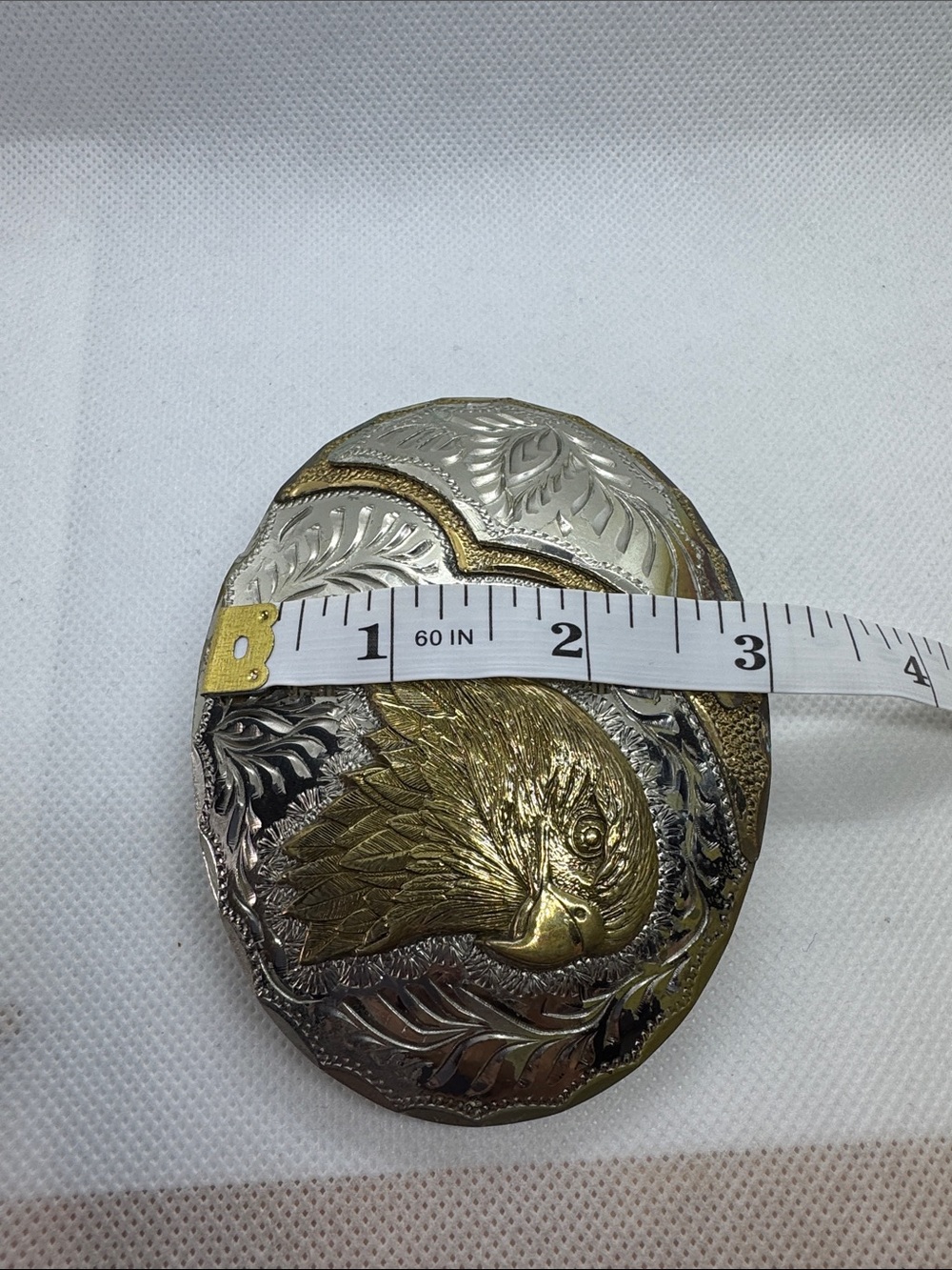 Silversmith Collection Western Eagle Two-Tone Belt Buckle - Gold & Silver - Picture 5 of 13
